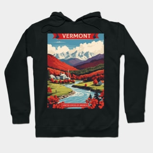 Vermont United States of America Tourism Vintage Poster Hoodie